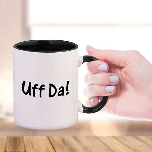 كوب سيراميك ملون من بلاك Uff Da - أسود in Kuwait