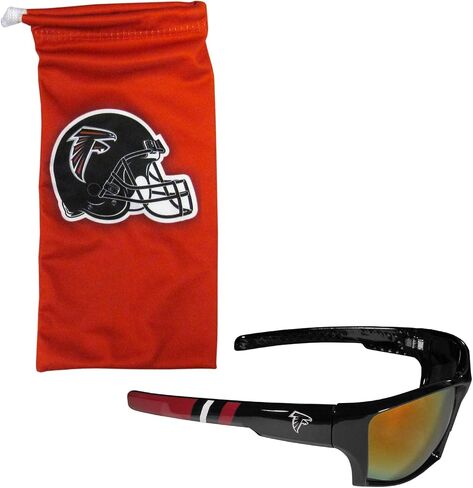 Siskiyou Sports NFL San Francisco 49ers Unisex Edge Wrap Sunglass and Bag Set, Team Colors, One Size (FESG075EB-R) in Saudi Arabia