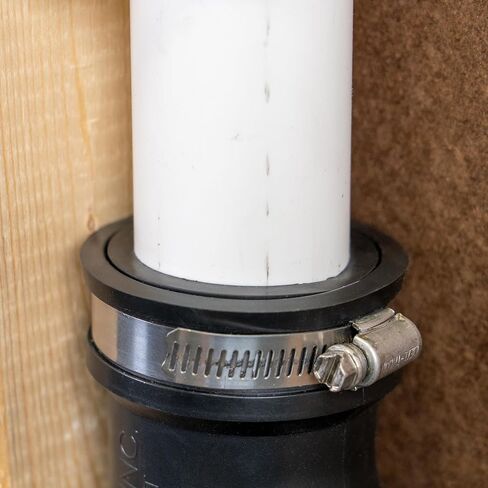 Fernco Qwik Ell 1.5 in. Hub 45-Degree Flexible PVC Elbow Fitting Includes Optional 1.25 in. Reducer Bushing in Saudi Arabia
