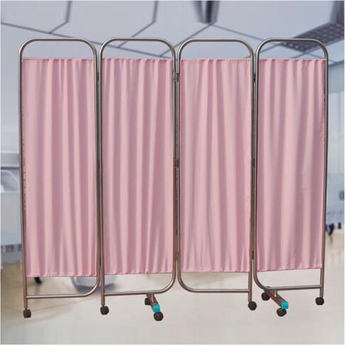 3/4/5/6 Panel Room Dividers，Screen Divider Indoor Portable Partition with Lockable Wheels, Folding Privacy Screen, Suitable for Hospital Nursing Home(4 Slices) in Saudi Arabia
