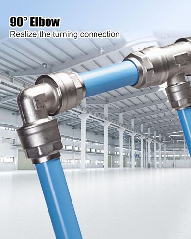 M8067 Elbow Fitting Fit for Maxline Shop Garage Compressed Air line Tube System Kit, 3/4-Inch Tubing, 5PCS in Saudi Arabia