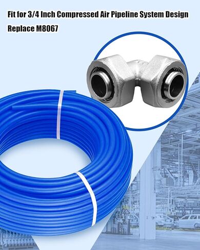 M8067 Elbow Fitting Fit for Maxline Shop Garage Compressed Air line Tube System Kit, 3/4-Inch Tubing, 5PCS in Saudi Arabia