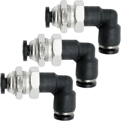 EATAKWARD Elbow and Straight Combination 5/32" Tube OD Push To Connect Fitting Bulkhead Elbow Air Pneumatic Push To Connect Fitting 3PCS in Saudi Arabia