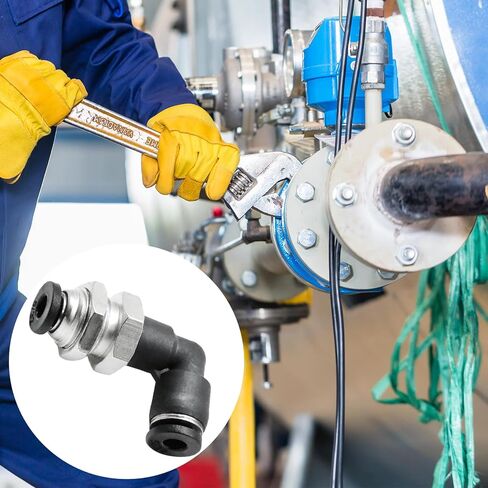 EATAKWARD Elbow and Straight Combination 5/32" Tube OD Push To Connect Fitting Bulkhead Elbow Air Pneumatic Push To Connect Fitting 3PCS in Saudi Arabia