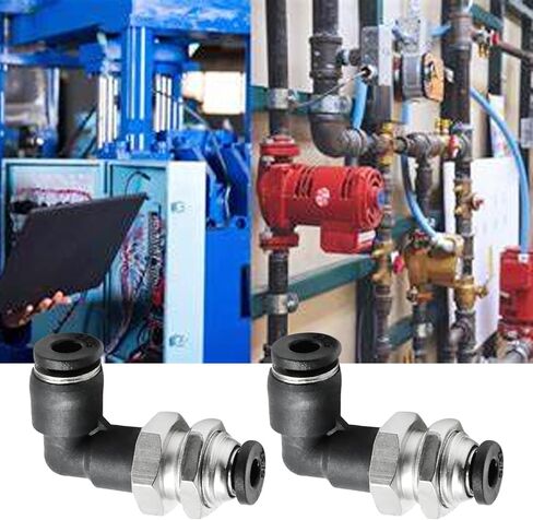 EATAKWARD Elbow and Straight Combination 5/32" Tube OD Push To Connect Fitting Bulkhead Elbow Air Pneumatic Push To Connect Fitting 3PCS in Saudi Arabia