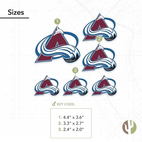 Desert Cactus Colorado Avalanche Team NHL National Hockey League Sticker Vinyl Decal Laptop Water Bottle Car Scrapbook (Type 3 - Main Logo) in Saudi Arabia
