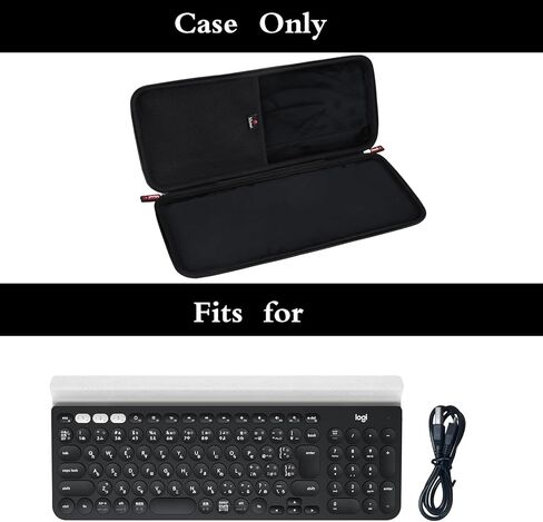 Mchoi Hard Case Suitable for Logitech K780 Multi-Device Wireless Keyboard, Waterproof Shockproof Keyboard Protective Case, Case Only, Black in Saudi Arabia