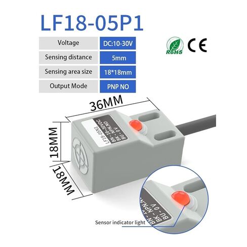 مفتاح مستشعر القرب الاستقرائي من سلسلة SN04، مسافة الاستشعار 5 مم IP67 10-30VDC 3 أسلاك NPN PNP، قطعة واحدة (5 مم DC3-wire PNP NO) in Kuwait