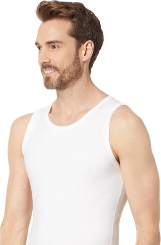 SPANX Men’s Sculpt Cotton Spandex Tank - Men’s Base Layer Tank - Flattering Daily Support - Breathable & Moisture-Wicking - Bright White - Large - 2-Pack in Saudi Arabia