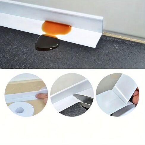 Heavy Duty Waterproof Sealant Tape 1 Roll - 126in x 0.87in Bathroom & Kitchen Gap Cover Strip, Leakproof Self-Adhesive Tape for Sinks, Showers, Toilets, Bathtubs in Saudi Arabia