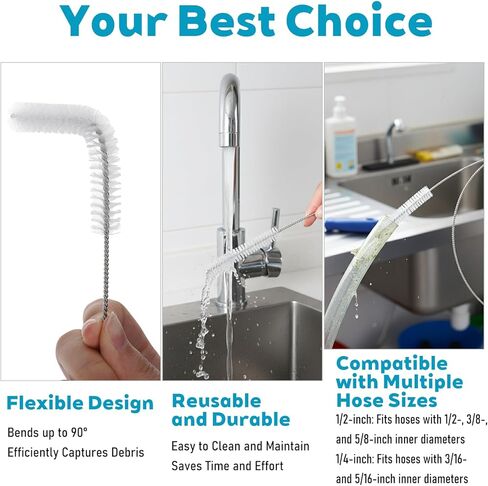 2Pcs Tube Cleaner Brush Extra Long, 40inch Straw Cleaner Brush, Pipe Cleaners Brushes for Water Lines, Ice, Beer Machine Cleaning in Saudi Arabia