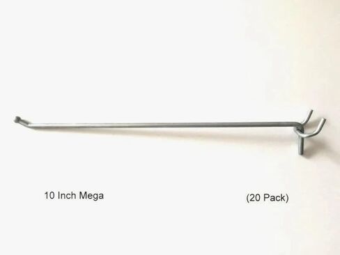 ProCraft Brand (20 Pack) USA Made 10 Inch Metal Mega Peg Hooks Pegboard Hooks in Saudi Arabia
