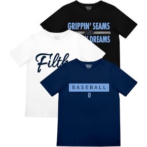 Baseball Lifestyle 101 Filthy Youth T-Shirt Bundle for Boys Sizes Youth S-XL in Kuwait