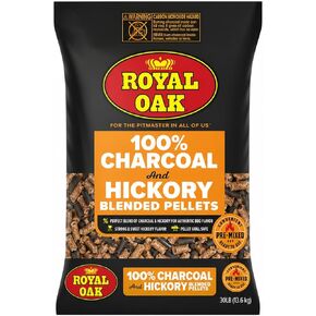 Royal Oak 100 Percent Charcoal Hardwood Pellets for Real BBQ Flavor, Grilling and Smoking, High Heat, Resists Water, Easy to Clean, 30 Pound Bag in Saudi Arabia