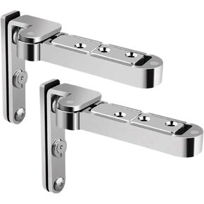 Invisible Door Hinges 3D Adjustable Swivel Zinc Alloy Hidden World Hinge for Kitchen Home Furniture Hardware 2Pcs(Black) in Saudi Arabia