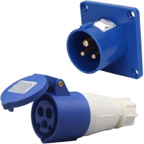 Appliance Reverse Plug 16A/32A Set 3-pin 5-Hole Waterproof Aviation Industry IP44 Copper Socket Male and Female(3-core32Asurface-mountedreverse-insertionset) in Saudi Arabia
