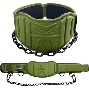 2-in-1 Weightlifting Belt with 36 IN Steel Chain & Self Locking, Dip Belt for Pull Up, Squat, Deadlifts & Added Weight Training in Saudi Arabia