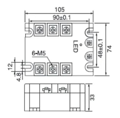 TSR-40AA-H Three Phase AC Solid State Relay 40A Controlled(TSR-40DA-H 40A) in Saudi Arabia