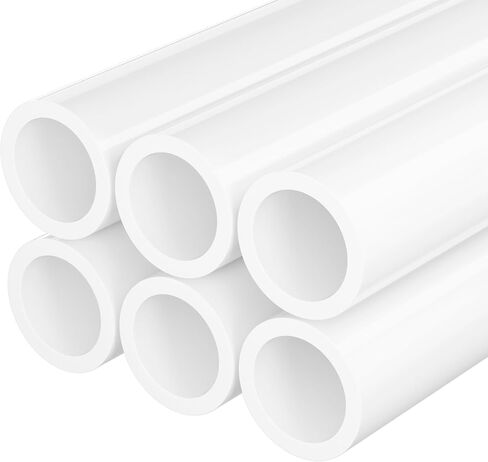 2 Pcs 1/2 Inch PVC Pipe with 0.84 Inch OD, 17 Inch SCH40 White Furniture Grade PVC Pipes, Fits Standard 1/2 Inch PVC Fittings, Easy to Cut for DIY Frames, Greenhouse, Garden and Workshop Projects in Saudi Arabia