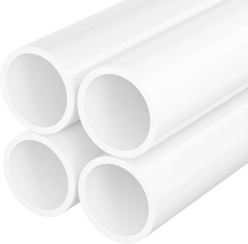 2 Pcs 1/2 Inch PVC Pipe with 0.84 Inch OD, 17 Inch SCH40 White Furniture Grade PVC Pipes, Fits Standard 1/2 Inch PVC Fittings, Easy to Cut for DIY Frames, Greenhouse, Garden and Workshop Projects in Saudi Arabia