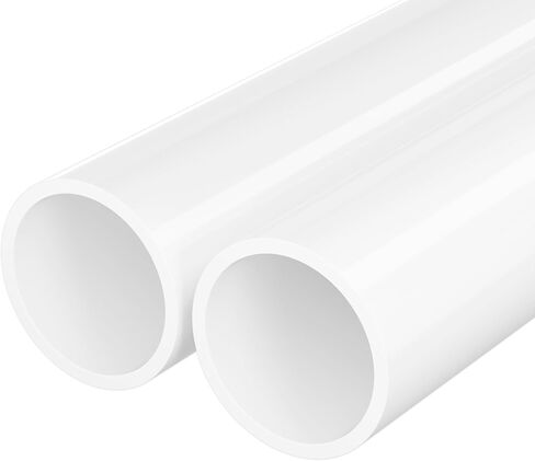 2 Pcs 1/2 Inch PVC Pipe with 0.84 Inch OD, 17 Inch SCH40 White Furniture Grade PVC Pipes, Fits Standard 1/2 Inch PVC Fittings, Easy to Cut for DIY Frames, Greenhouse, Garden and Workshop Projects in Saudi Arabia