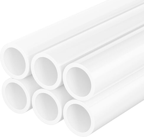 2 Pcs 1/2 Inch PVC Pipe with 0.84 Inch OD, 17 Inch SCH40 White Furniture Grade PVC Pipes, Fits Standard 1/2 Inch PVC Fittings, Easy to Cut for DIY Frames, Greenhouse, Garden and Workshop Projects in Saudi Arabia