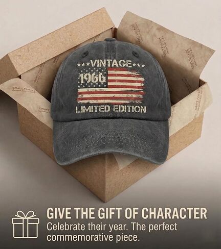 60th Birthday Gifts for Men Women,Vintage 1966 Hat,60th Birthday Decorations,Adjustable Cap-Gift for Dad, Mom,Husband,Wife in Saudi Arabia