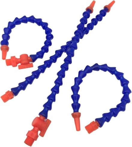 Flexible Water Oil Coolant Pipe Hose, 30CM Plastic Flexible Coolant Hose, 1/4 inch Thread, Multicolor for CNC Machine(Without Switch) in Saudi Arabia