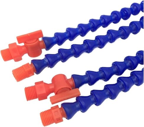 Flexible Water Oil Coolant Pipe Hose, 30CM Plastic Flexible Coolant Hose, 1/4 inch Thread, Multicolor for CNC Machine(Without Switch) in Saudi Arabia