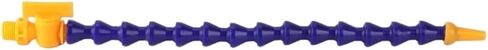 Flexible Water Oil Coolant Pipe Hose, Plastic Coolant Pipe 1/4" 3/8" 1/2" Blue 40-80cm with Switch Flat Round for Lathe CNC(Dn15 Round W Switch,60CM) in Saudi Arabia
