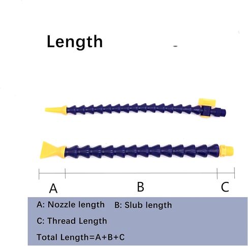 Flexible Water Oil Coolant Pipe Hose, Water Oil Coolant Pipe for Lathe CNC Machine with Male Thread Multiple Sizes Length 30-60cm(Flat-400mm,3/8") in Saudi Arabia