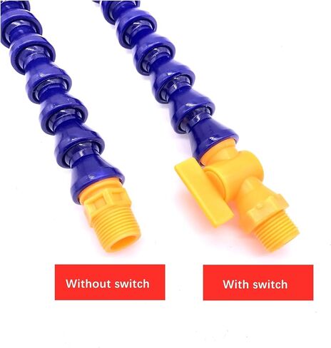 Flexible Water Oil Coolant Pipe Hose, Water Oil Coolant Pipe for Lathe CNC Machine with Male Thread Multiple Sizes Length 30-60cm(Flat-400mm,3/8") in Saudi Arabia