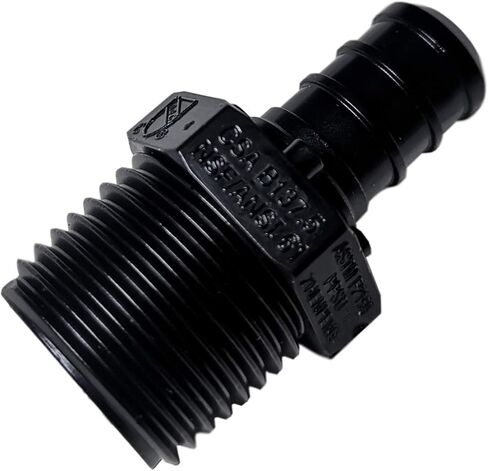 25 قطعة XFITTING 3/4" Pex x 3/4" ذكر NPT محول، بولي سبيكة Pex ذكر، ذكر بلاستيكي - Crimp Pex B، أسود، 25 عبوة in Saudi Arabia