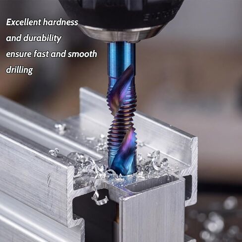 6 Pcs Combination Drill and Tap Bit Set Drills Taps Set Combination Drill Tap Bit Sets Metric(M3 - M10) for One-Step Drilling Tapping and Deburring in Saudi Arabia