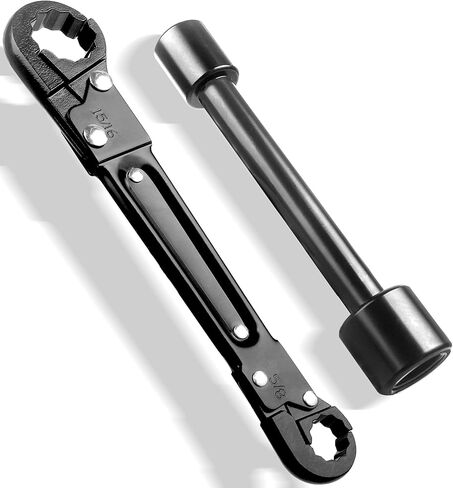 Plumbing Tools, Angle Stop Wrench Kit, Plumbing Wrench. New Compression Angle Stop and Removing the Compression Ring Professional Plumbing Toolset For Easy Angle Stop And Supply Nut Installation in Saudi Arabia