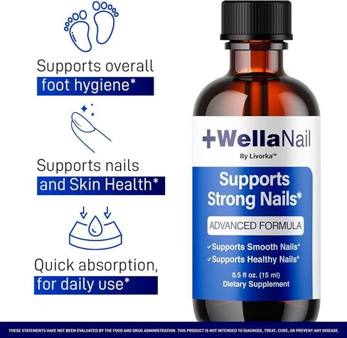 WellaNail Drops - Official Wella Nail Advanced Liquid Drop Supplement - Maximum Strength, All Natural WellaNail Premium Support for Overall Health & Wellness Reviews, 1 Bottle for 1 Month in Saudi Arabia