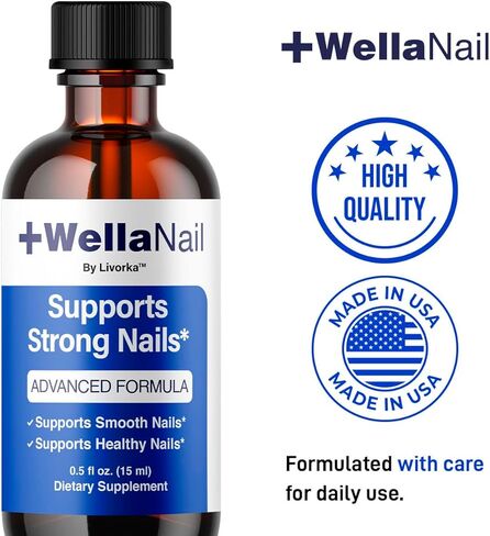 WellaNail Drops - Official Wella Nail Advanced Liquid Drop Supplement - Maximum Strength, All Natural WellaNail Premium Support for Overall Health & Wellness Reviews, 1 Bottle for 1 Month in Saudi Arabia