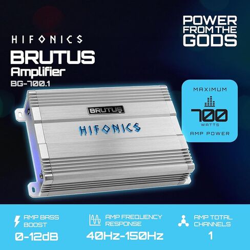Hifonics Brutus BG 700 Watt Class D Monoblock Amplifier with Built-in UV Meter, Dual Toroidal Transformer PWM Power Supply and Shielded Inductors in Saudi Arabia