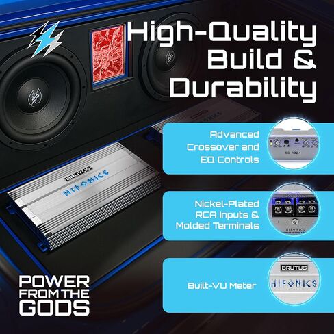 Hifonics Brutus BG 700 Watt Class D Monoblock Amplifier with Built-in UV Meter, Dual Toroidal Transformer PWM Power Supply and Shielded Inductors in Saudi Arabia