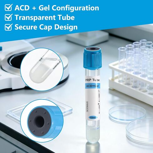 أنابيب معالجة PRP سعة 10 مل مع جل ACD +، مغلفة بشكل فردي، صندوق مكون من 10 - لأنظمة إعداد العينات وفصلها in Saudi Arabia