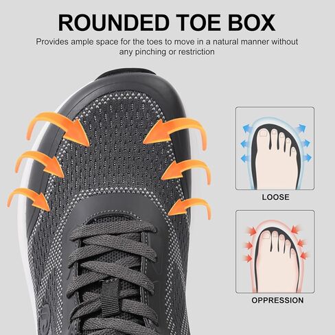 Men's Wide Toe Box Barefoot Running Shoes Walking Tennis Shoe Fashion Sneakers in Saudi Arabia