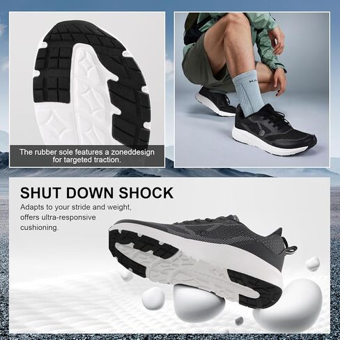 Men's Wide Toe Box Barefoot Running Shoes Walking Tennis Shoe Fashion Sneakers in Saudi Arabia