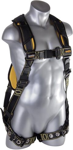Guardian 21053 Cyclone Harness with PT Chest/TB Leg/No Waist Belt/Non Construction, Black/Yellow in Saudi Arabia