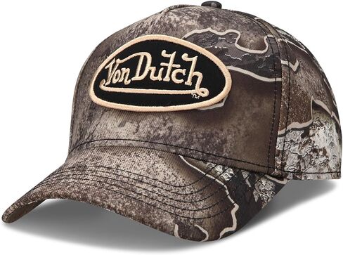 قبعة سائق الشاحنة Von Dutch للرجال والنساء - قبعة بيسبول قابلة للتعديل بحافة منحنية Realtree Camo للصيد للرجال والنساء in Kuwait