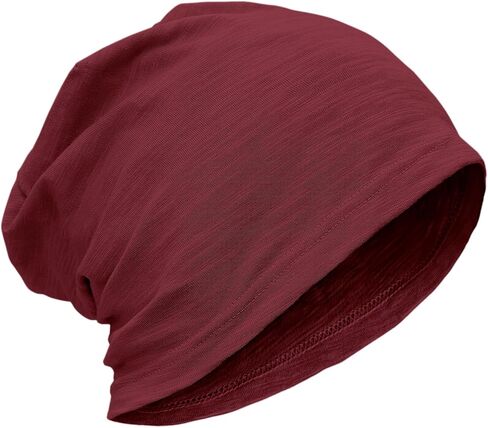 ROYBENS Lightweight 100% Cotton Slouchy Beanie - Thin Breathable Summer Hat for Men Women, Chemo Skull Cap Baggy Headwear in Saudi Arabia