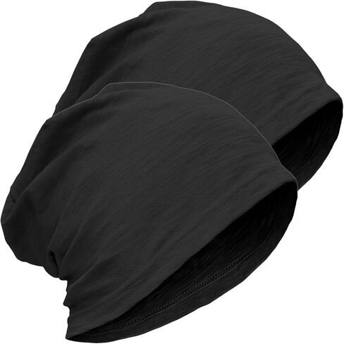 ROYBENS Lightweight 100% Cotton Slouchy Beanie - Thin Breathable Summer Hat for Men Women, Chemo Skull Cap Baggy Headwear in Saudi Arabia