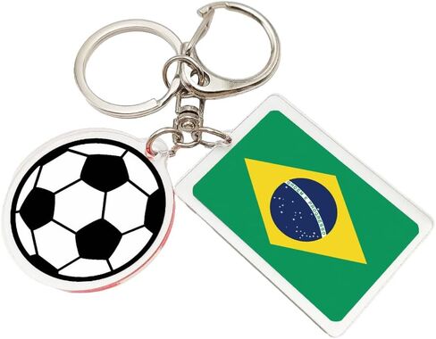 سلسلة مفاتيح كأس العالم لكرة القدم 2026 - سلسلة مفاتيح علم كأس العالم 2026، هدية وتذكار لمحبي كرة القدم (قطعتان) in Kuwait