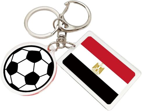سلسلة مفاتيح كأس العالم لكرة القدم 2026 - سلسلة مفاتيح علم كأس العالم 2026، هدية وتذكار لمحبي كرة القدم (قطعتان) in Kuwait