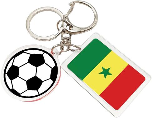 سلسلة مفاتيح كأس العالم لكرة القدم 2026 - سلسلة مفاتيح علم كأس العالم 2026، هدية وتذكار لمحبي كرة القدم (قطعتان) in Kuwait
