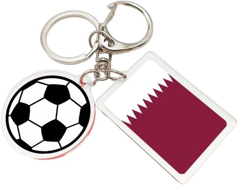سلسلة مفاتيح كأس العالم لكرة القدم 2026 - سلسلة مفاتيح علم كأس العالم 2026، هدية وتذكار لمحبي كرة القدم (قطعتان) in Kuwait